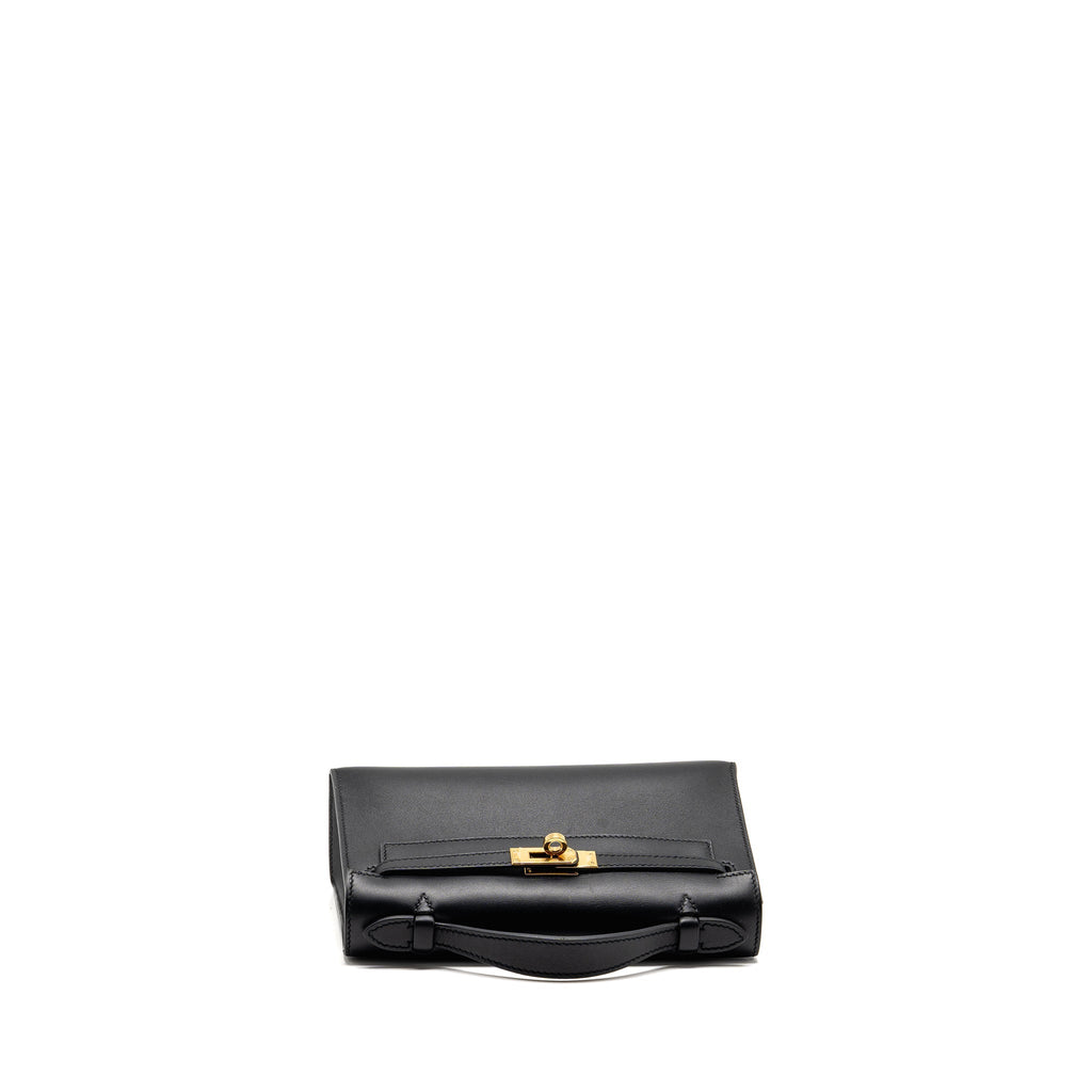 Hermes Kelly Pochette Swift Black GHW