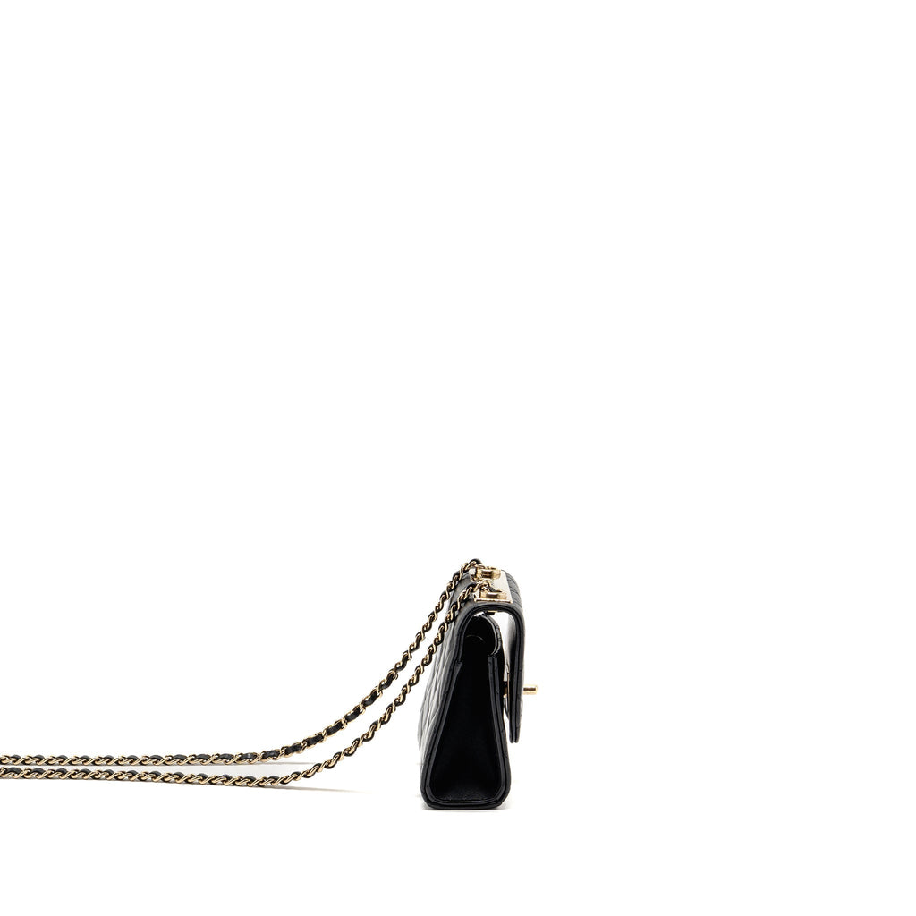 Chanel Mini Trendy CC Clutch with Chain Lambskin Black LGHW (Microchip)