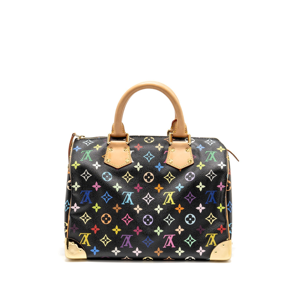 LOUIS VUITTON X TAKASHI MURAKAMI SPEEDY 30 LIMITED EDITION MULTICOLOURED MONOGRAM CANVAS BLACK GHW