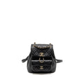 CHANEL MINI DUMA BACKPACK CALFSKIN BLACK LGHW (MICROCHIP)