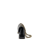 CHANEL SMALL CLASSIC DOUBLE FLAP BAG CAVIAR BLACK GHW (MICROCHIP)