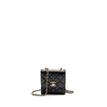 Chanel Mini Trendy CC Clutch with Chain Lambskin Black LGHW (Microchip)