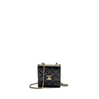 Chanel Mini Trendy CC Clutch with Chain Lambskin Black LGHW (Microchip)