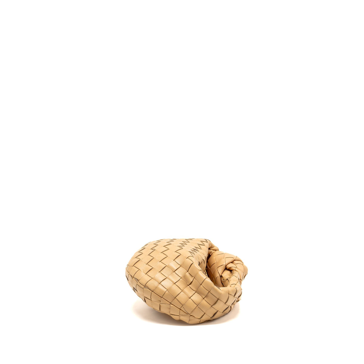 BOTTEGA VENETA MINI JODIE LAMBSKIN BEIGE GHW
