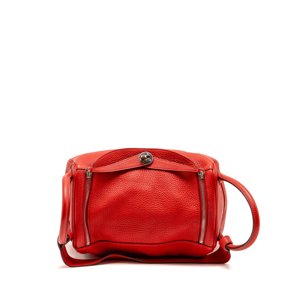 Hermes Lindy 30 Clemence Red SHW