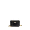 CHANEL SMALL VANITY CLUTCH WITH DETAIL CHAIN CAVIAR BLACK GHW (MICROCHIP)