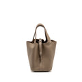Hermes Picotin 18 Lock Bag Clemence etoupe SHW