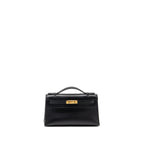 Hermes Kelly Pochette Swift Black GHW