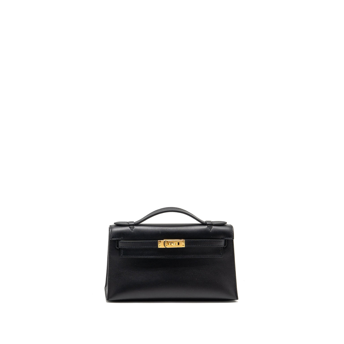 Hermes Kelly Pochette Swift Black GHW