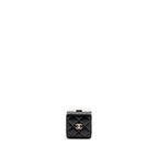 Chanel Micro Box Square Bag Lambskin Black/White LGHW (Microchip)