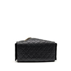 CHANEL 25 MEDIUM CAVIAR BLACK GHW (MICROCHIP)