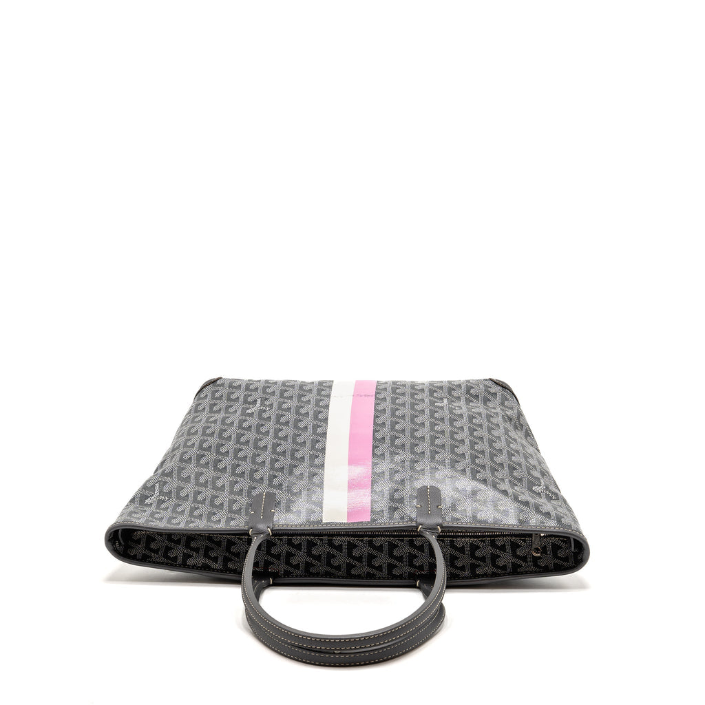 Goyard Artois PM Bag Goyardine Canvas/Calfskin Grey/Pink/White