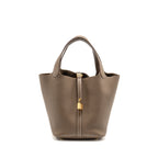 Hermes Picotin 22 Lock Bag Clemence Etoupe GHW