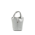 Hermes Picotin 18 Lock Bag Clemence Blue Pale SHW