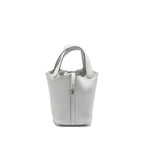 Hermes Picotin 18 Lock Bag Clemence Blue Pale SHW