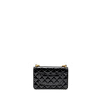 CHANEL 24A DETAILED CHAIN WALLET ON CHAIN SHINY CALFSKIN BLACK GHW (MICROCHIP）