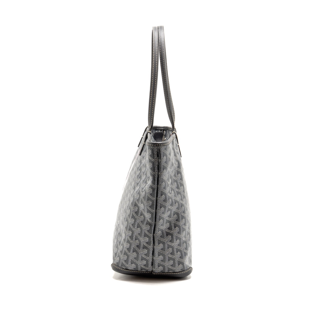 Goyard Artois PM Bag Goyardine Canvas/Calfskin Grey/Pink/White