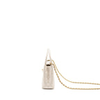 CHANEL MINI KELLY SHOPPING TOTE BAG CALFSKIN WHITE GHW (MICROCHIP)