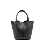HERMES PICOTIN 22 LOCK BAG CLEMENCE BLACK SHW