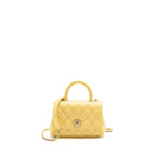 CHANEL MINI COCO HANDLE CAVIAR YELLOW LGHW (MICROCHIP)