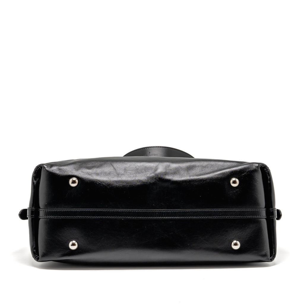 LOUIS VUITTON CARRYALL VIBE MM LAMBSKIN/MONOGRAM CANVAS BLACK SHW