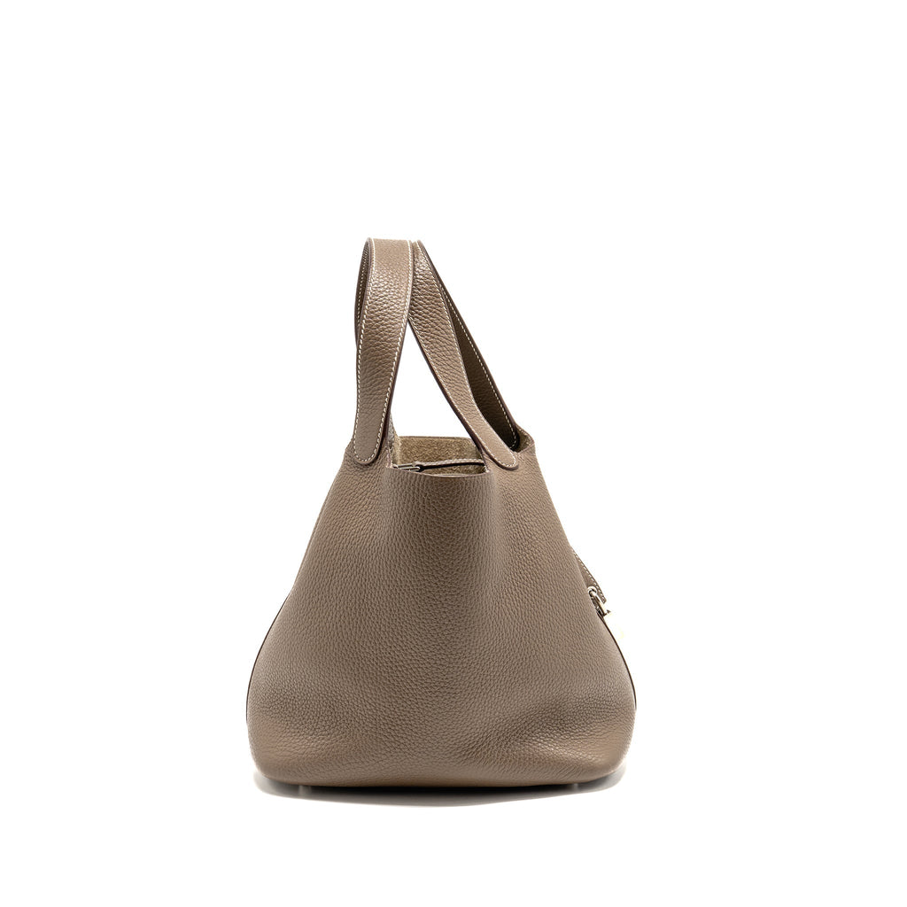 Hermes Picotin 22 Lock Bag Clemence Etoupe SHW
