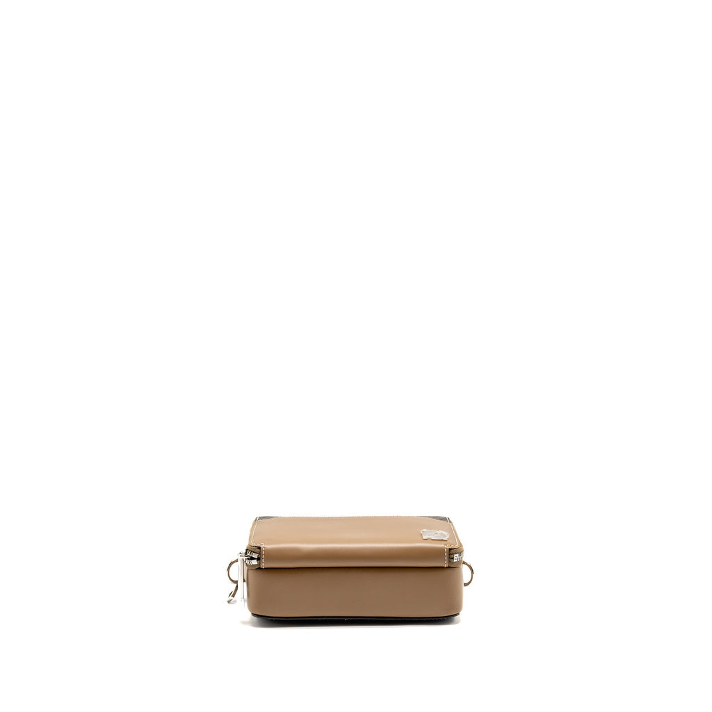 Fendi Squared FF Camera Case Organizer Bag Calfskin/FF Canvas Sand/Brown SHW