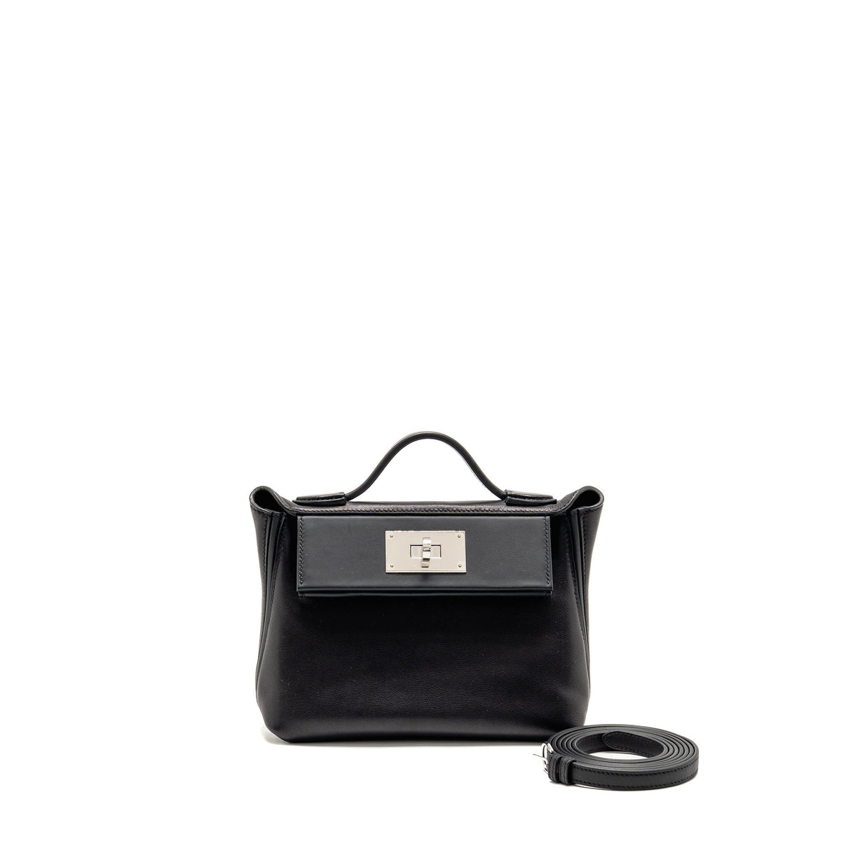 HERMES MINI 24/24 2424-21 BAG VOLUPTO/ SWIFT BLACK SHW