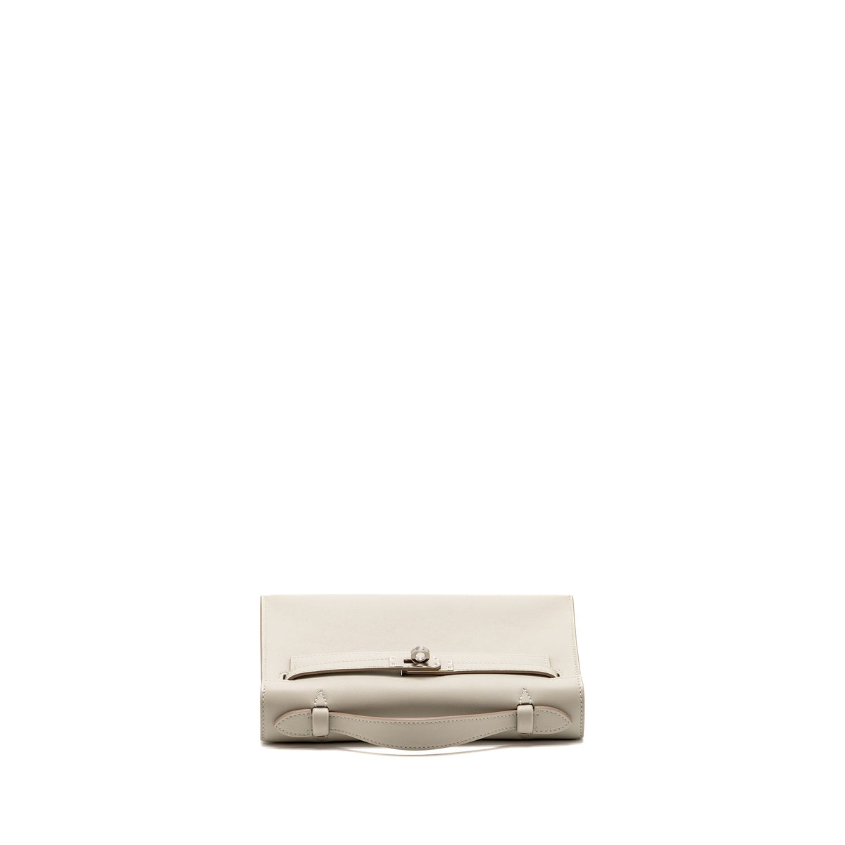 Hermes Kelly Pochette swift gris perle SHW
