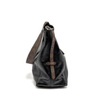 LOUIS VUITTON CARRYALL VIBE MM LAMBSKIN/MONOGRAM CANVAS BLACK SHW