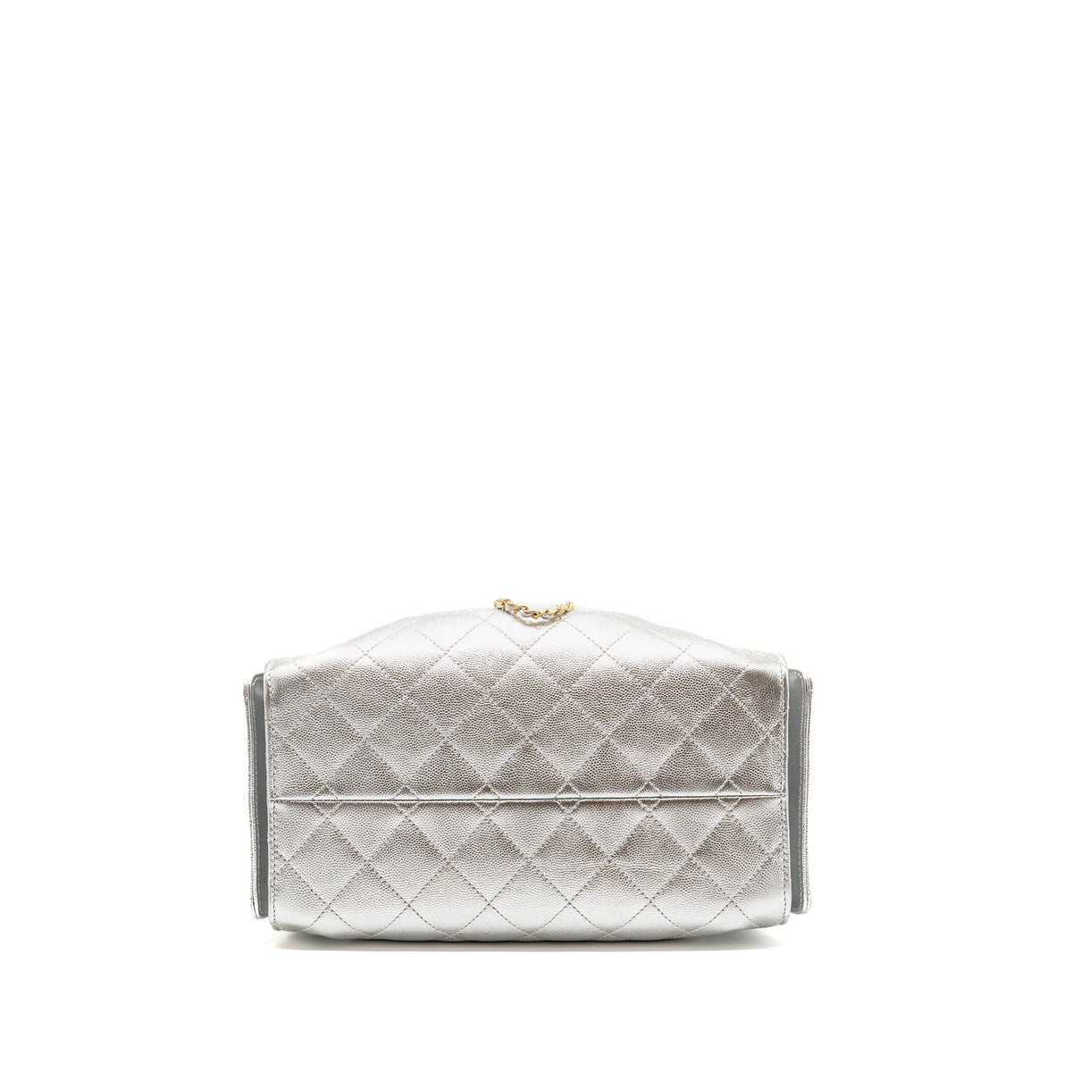 CHANEL SMALL 25 BAG CAVIAR SILVER GHW (MICROCHIP)