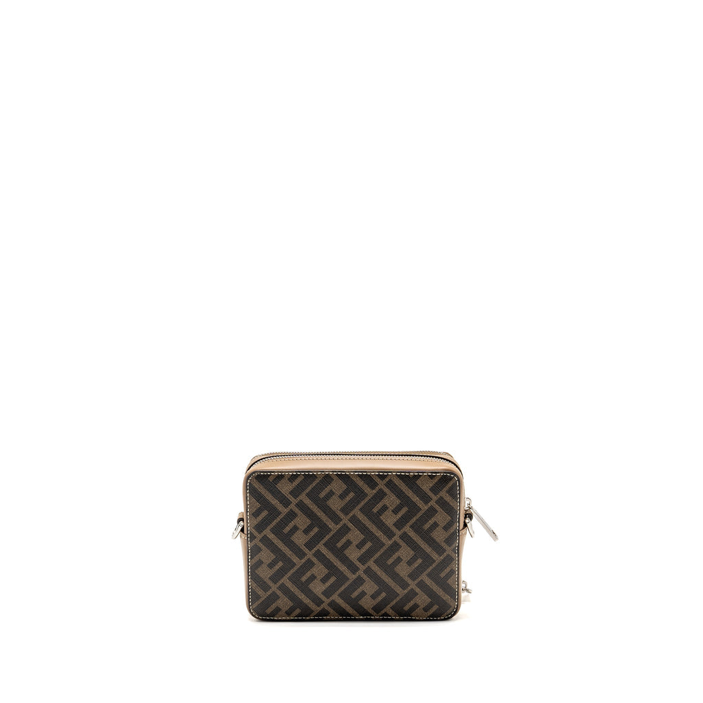 Fendi Squared FF Camera Case Organizer Bag Calfskin/FF Canvas Sand/Brown SHW