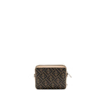 Fendi Squared FF Camera Case Organizer Bag Calfskin/FF Canvas Sand/Brown SHW