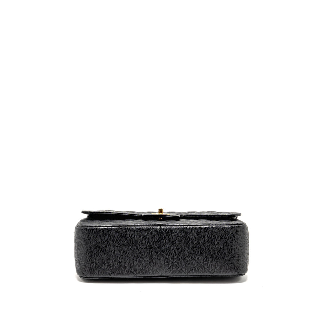 CHANEL JUMBO CLASSIC DOUBLE FLAP BAG CAVIAR BLACK GHW