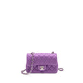 CHANEL MINI RECTANGULAR FLAP BAG LAMBSKIN PURPLE SHW