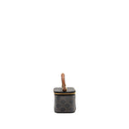 Celine top handle mini vanity case with strap triomphe canvas brown GHW