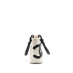 CHANEL SMALL CAMBON LIGNE SHOPPING TOTE BAG CALFSKIN BLACK/WHITE SHW
