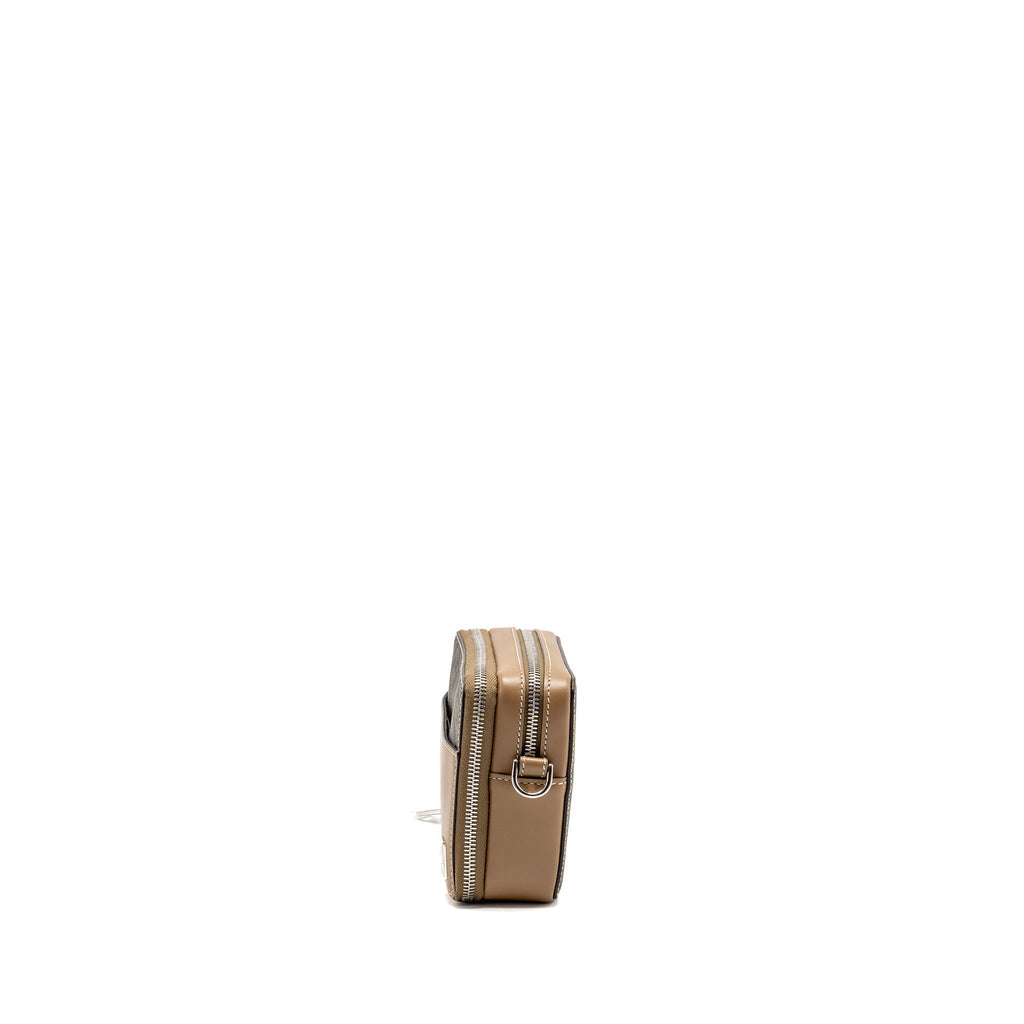 Fendi Squared FF Camera Case Organizer Bag Calfskin/FF Canvas Sand/Brown SHW