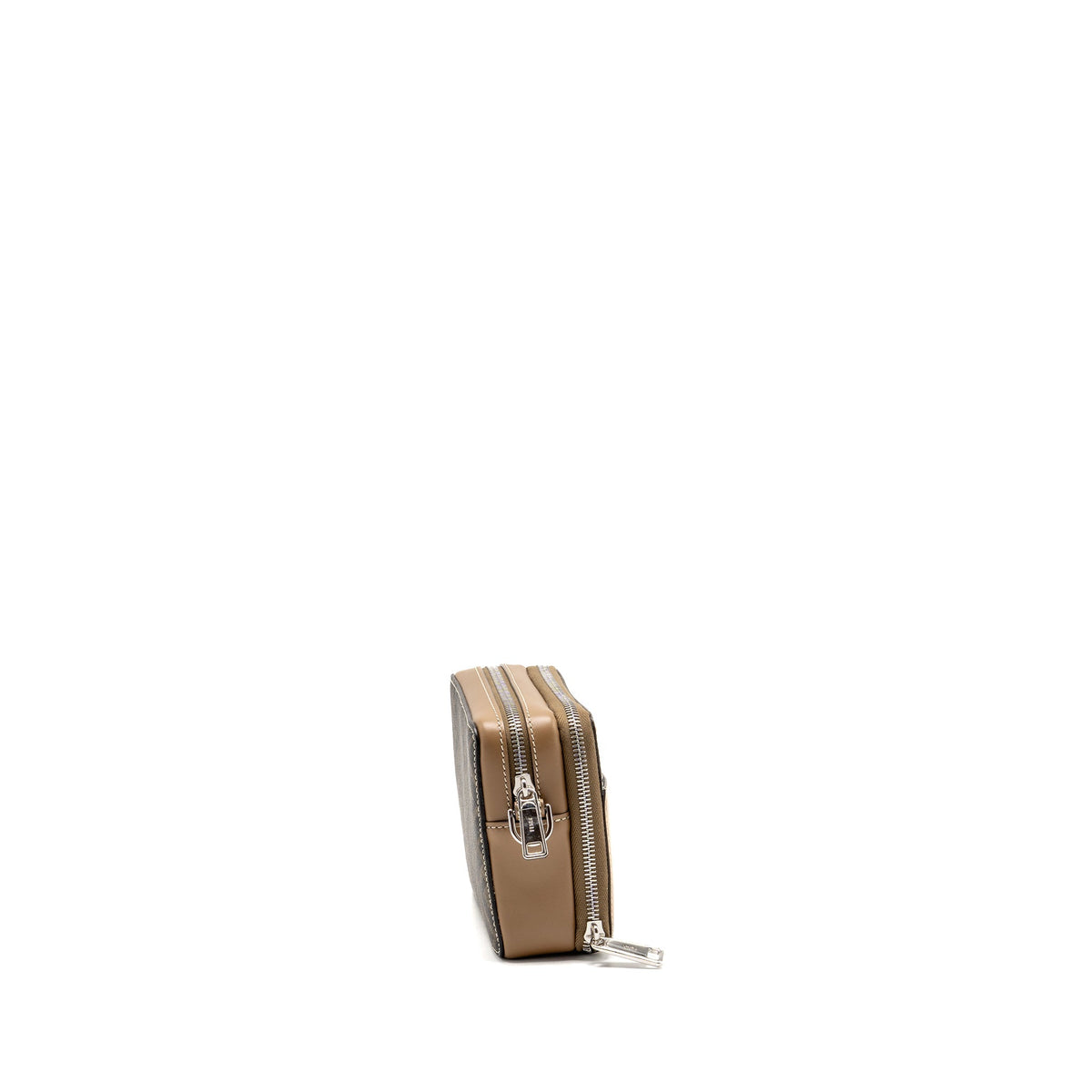 Fendi Squared FF Camera Case Organizer Bag Calfskin/FF Canvas Sand/Brown SHW