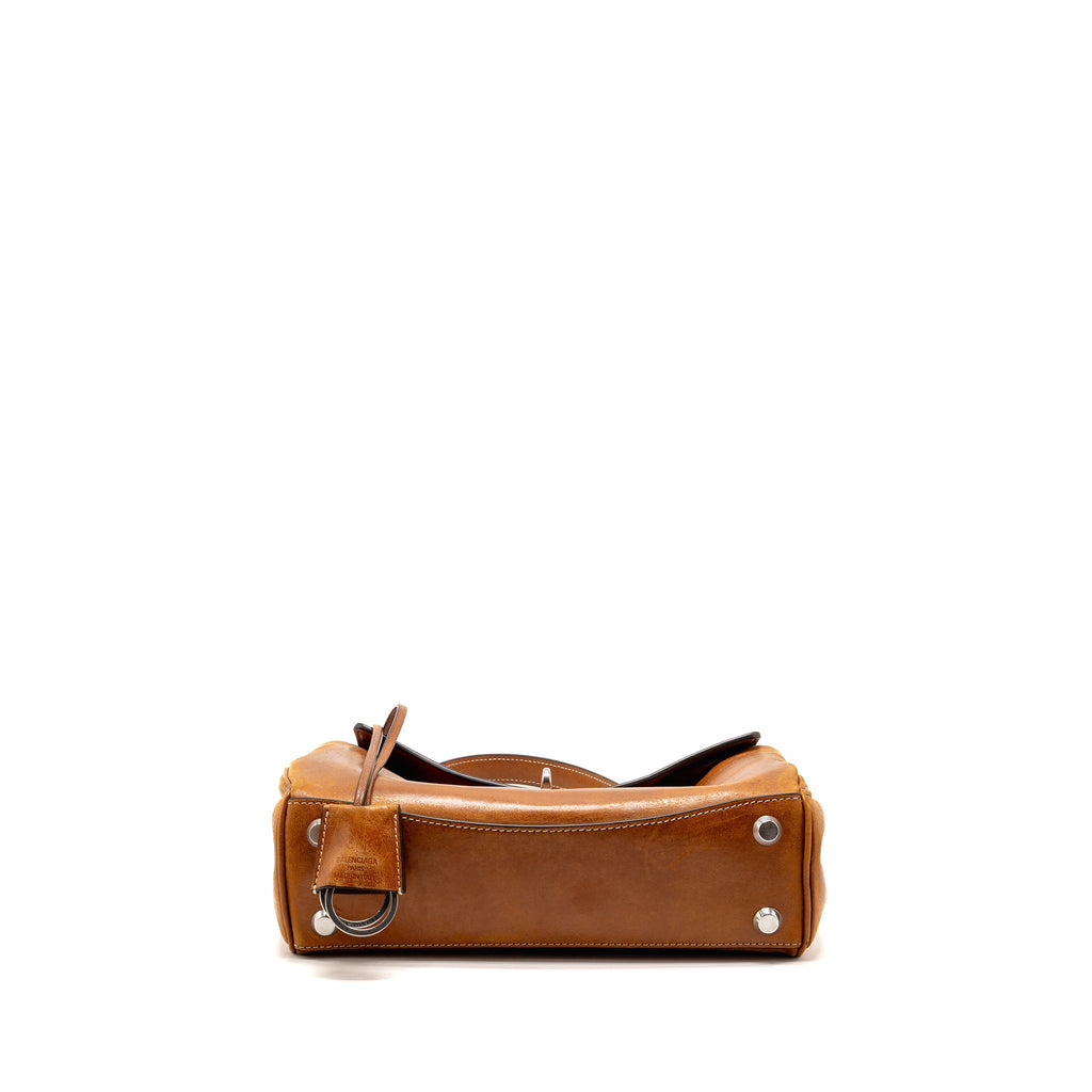 Belenciaga Rodeo Small Tanned Lambskin Tan Cowboy Ruthenium SHW