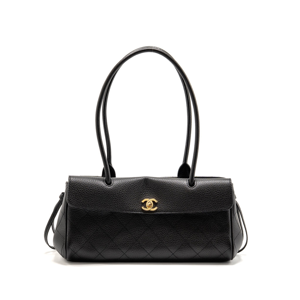 Chanel 26S Small Tote Grained Calfskin Black GHW (Microchip)