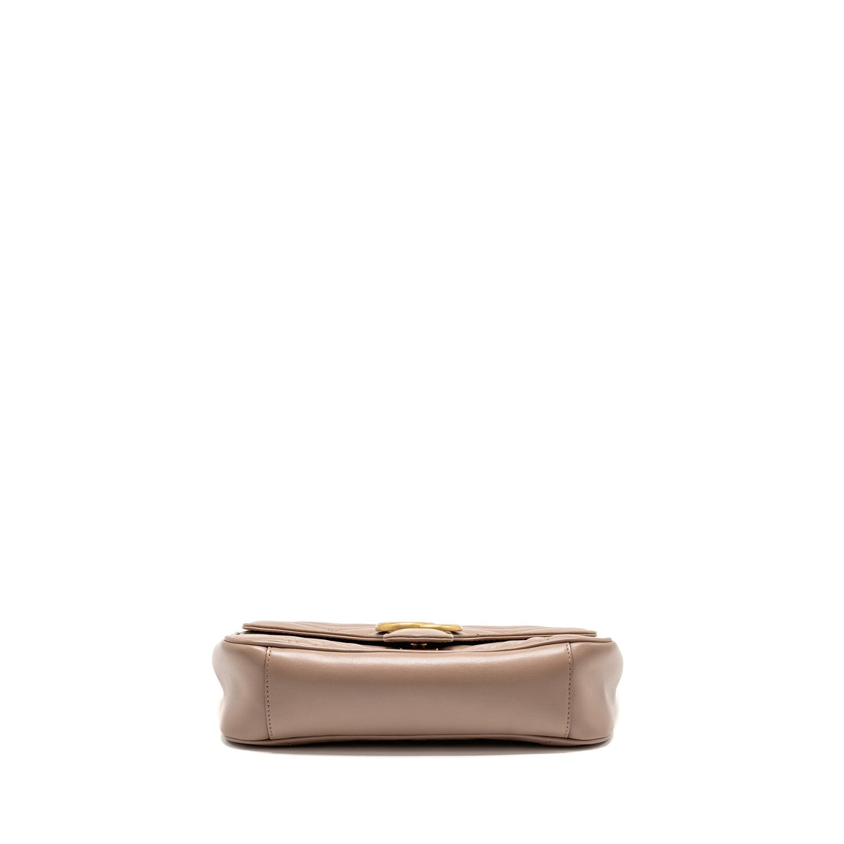 GUCCI MEDIUM GG MARMONT SHOULDER BAG CALFSKIN DARK BEIGE GHW