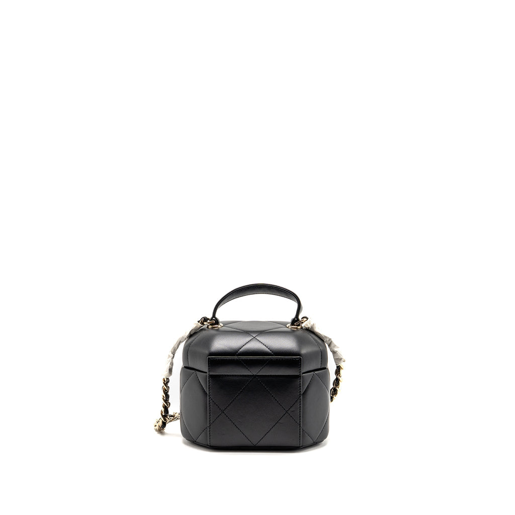 Chanel Top Handle Vendome Small Vanity Case Lambskin Black LGHW (Microchip)