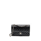 CHANEL MEDIUM CLASSIC DOUBLE FLAP BAG CAVIAR BLACK SHW
