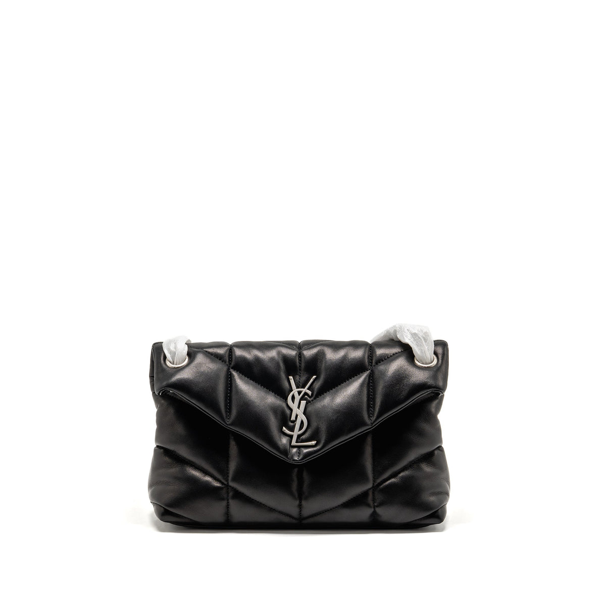 Saint Laurent/YSL Small puffer bag Lambskin black SHW