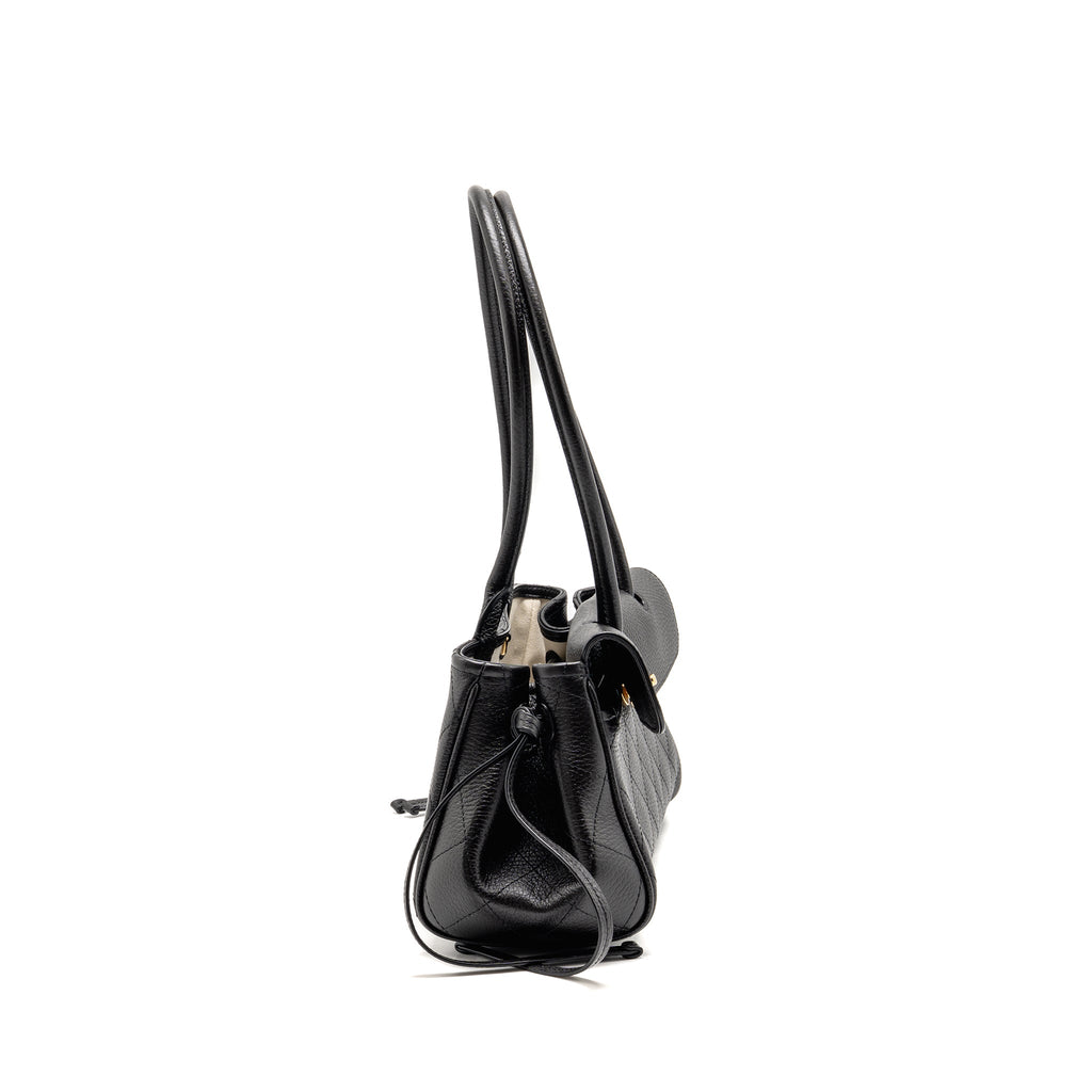 Chanel 26S Small Tote Grained Calfskin Black GHW (Microchip)
