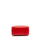 DIOR MEDIUM LADY DIOR LAMBSKIN RED LGHW