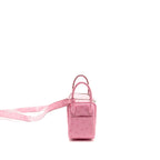 Hermes Mini Lindy Ostrich Rose Bubblegum SHW