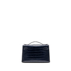 Hermes Kelly Pochette Matt alligator mississippiensis blue indigo GHW