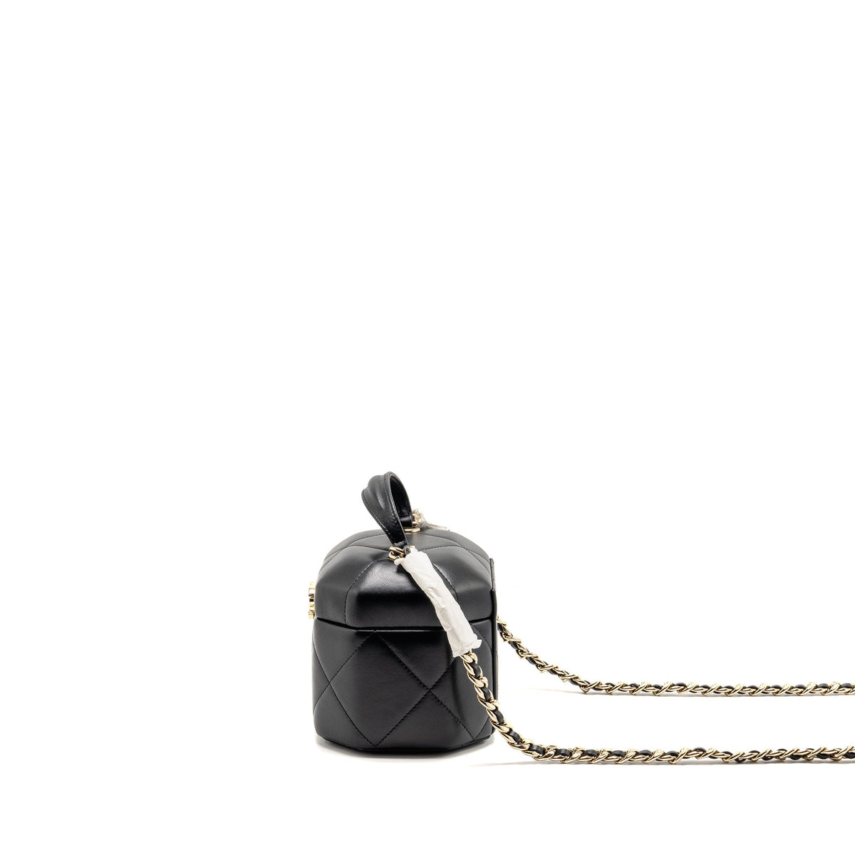 Chanel Top Handle Vendome Small Vanity Case Lambskin Black LGHW (Microchip)